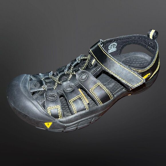 Big Kids' Keen Newport H2 Black Yellow Sandal Size 3 - Picture 7 of 7